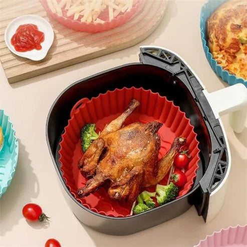 PROMO KIT 6 Moldes de Silicona para Air Fryer – Cocina más limpia, práctica y segura
