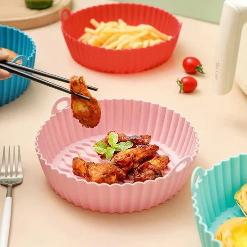 PROMO KIT 6 Moldes de Silicona para Air Fryer – Cocina más limpia, práctica y segura