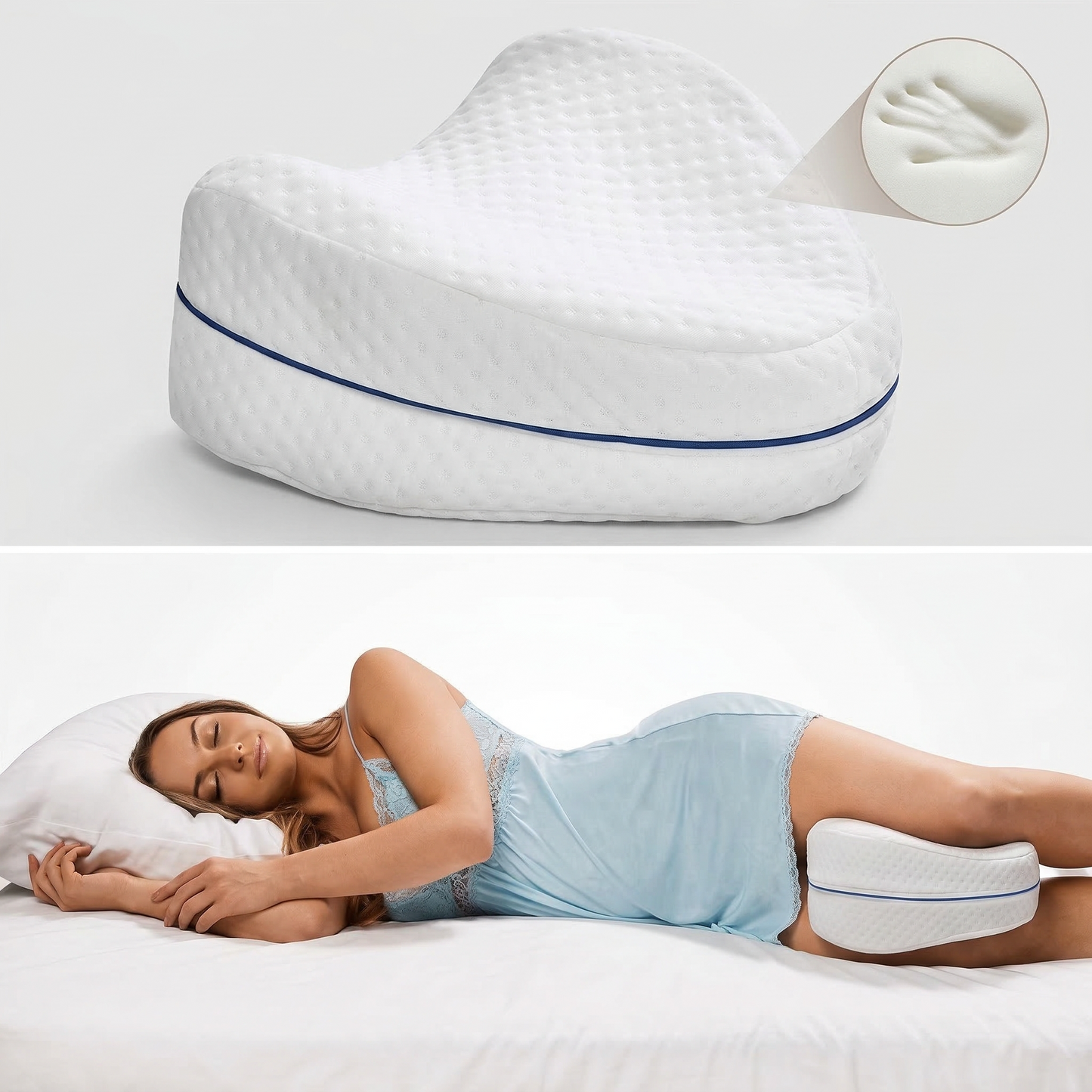 Almohada Ergonómica para Piernas – Más Comodidad al Dormir de Lado