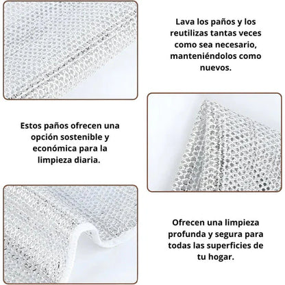 Oferta Compra 5 y lleva 10 Paños de limpieza multiuso de malla metálica