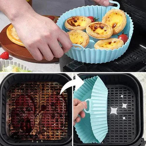 PROMO KIT 6 Moldes de Silicona para Air Fryer – Cocina más limpia, práctica y segura